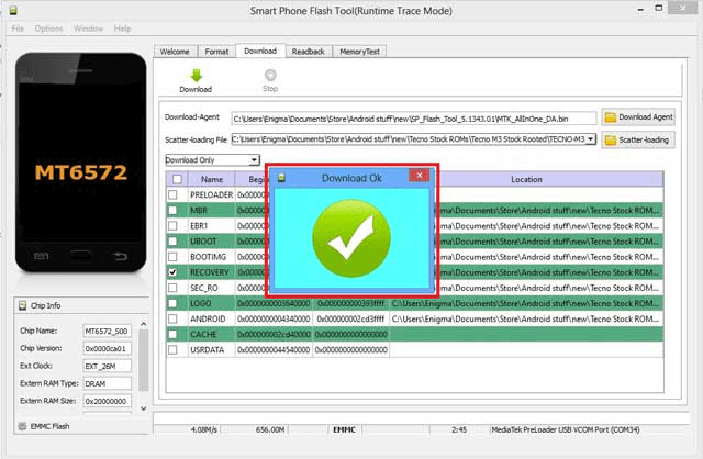 Flashing tutorial with SP Flash Tool - Step 3