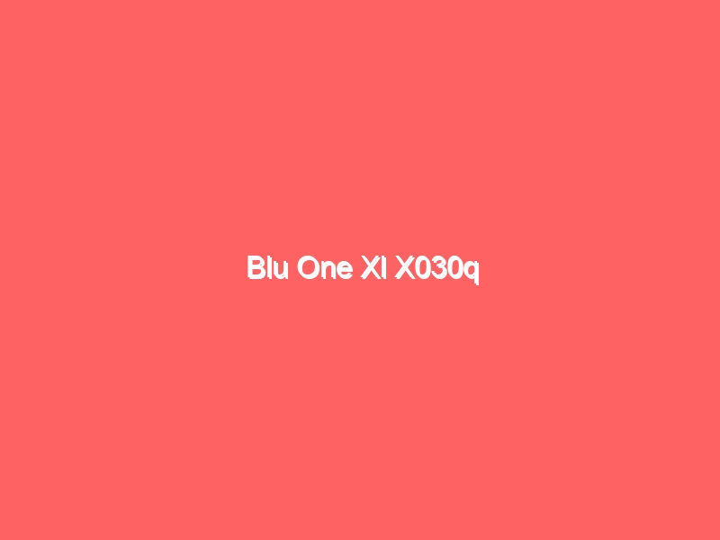 sp flash tool para blu x030q